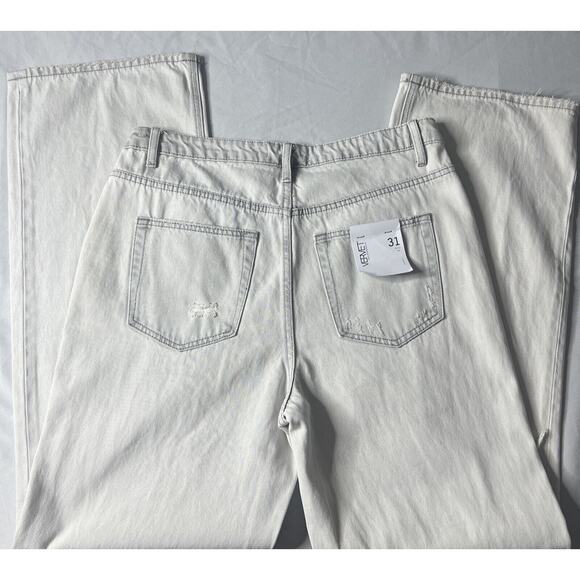 NWT VERVET Distressed Grunge Ripped Jeans Light Wash Denim Straight Leg Size 31 - Picture 9 of 12